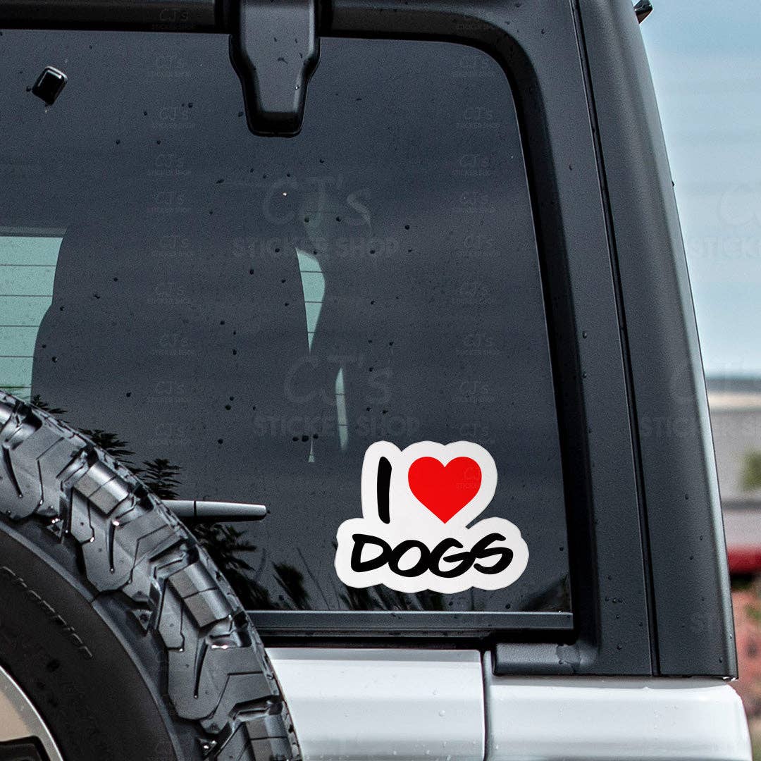 I Love Dogs Sticker Vinyl Decal