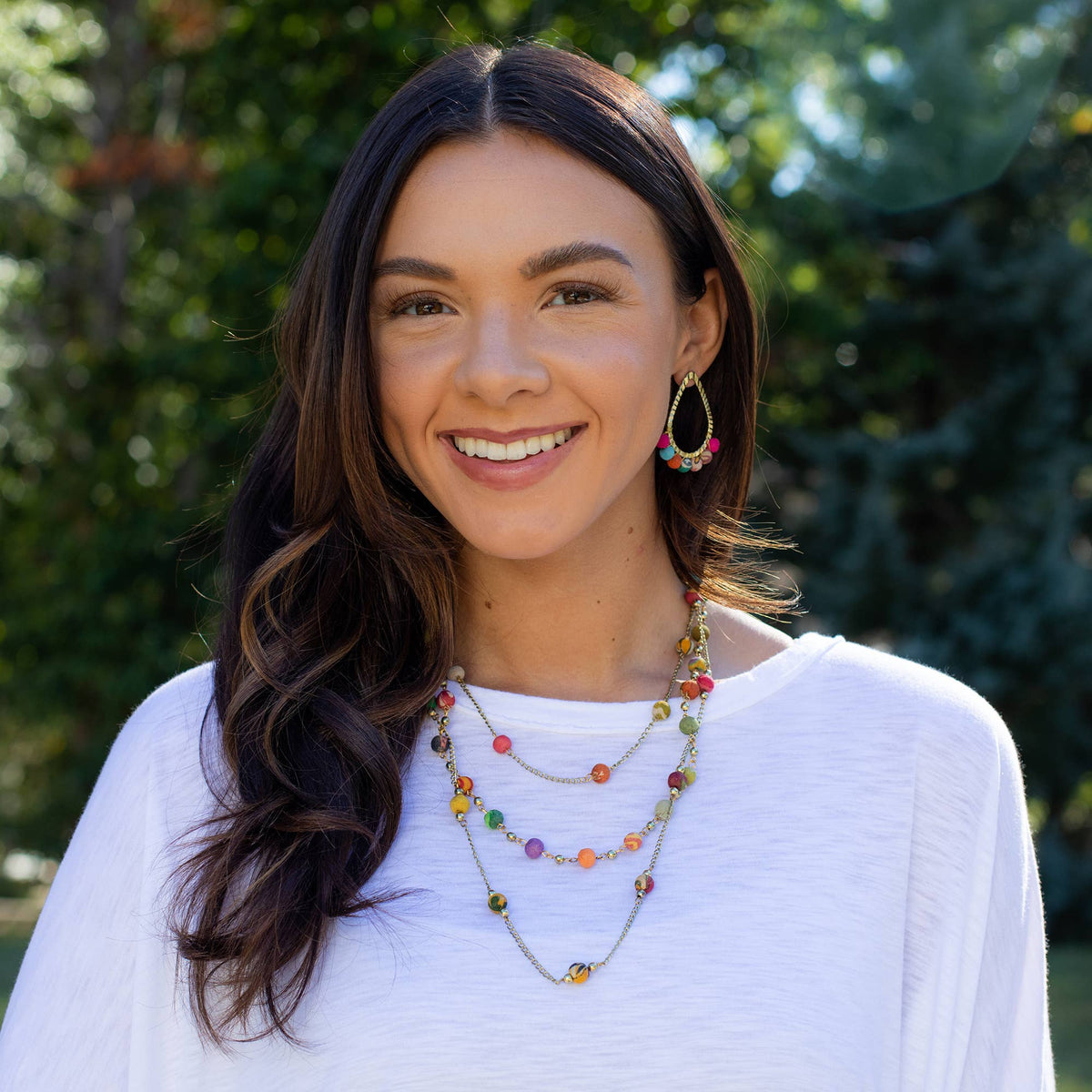 Aasha Multi-Layered Beaded Kantha Handcrafted Necklace