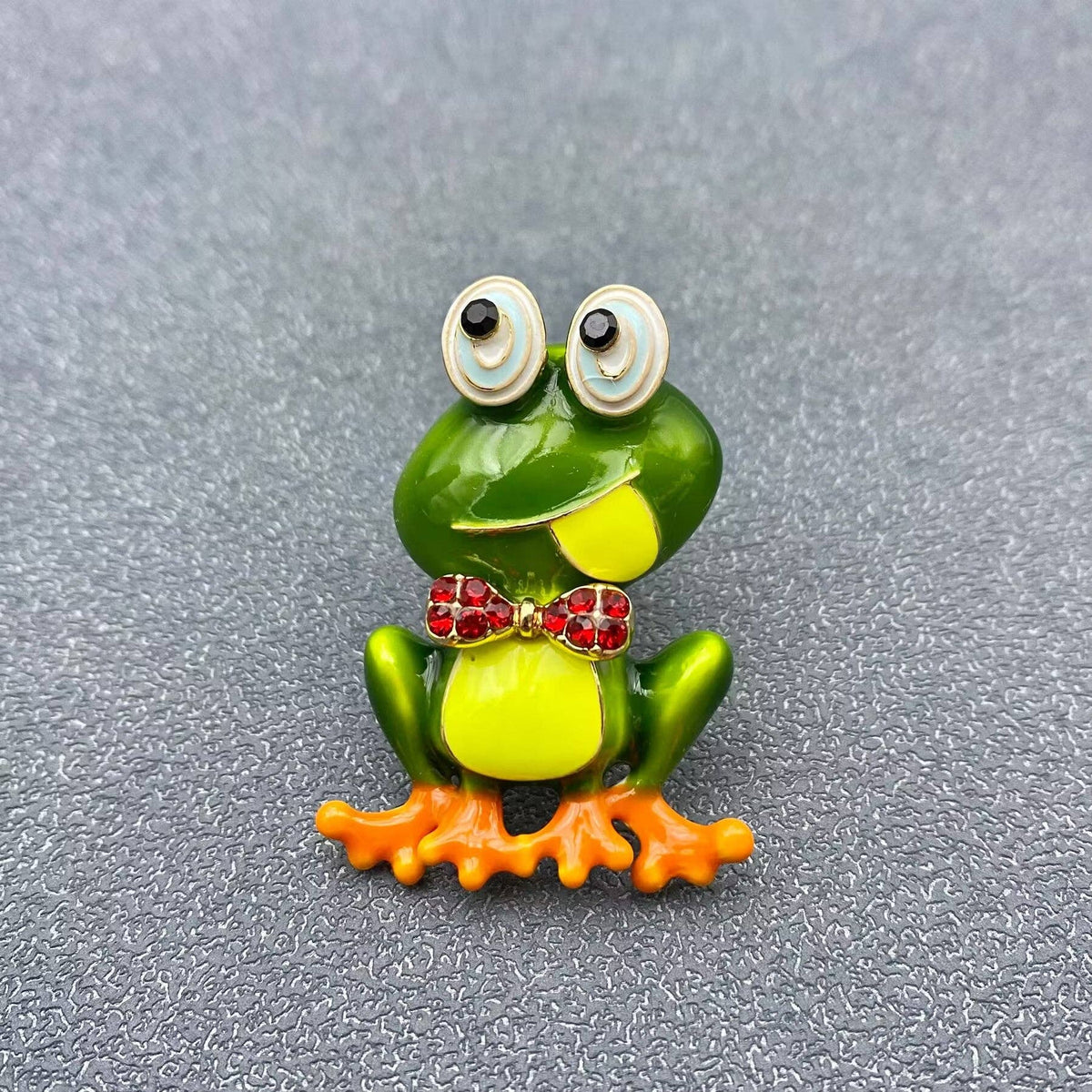 Enamel Frog Brooch