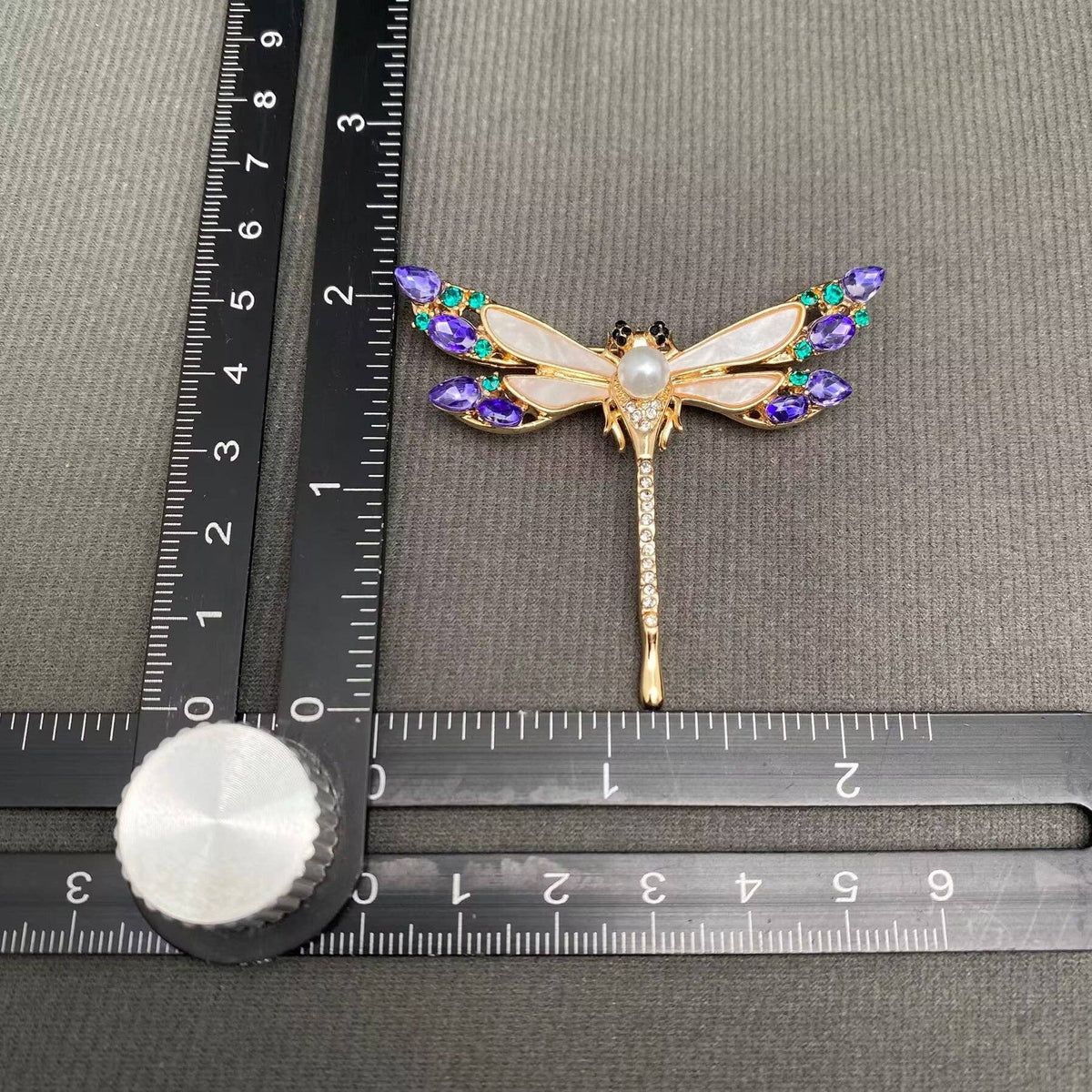 Rhinestone Dragonfly Brooch