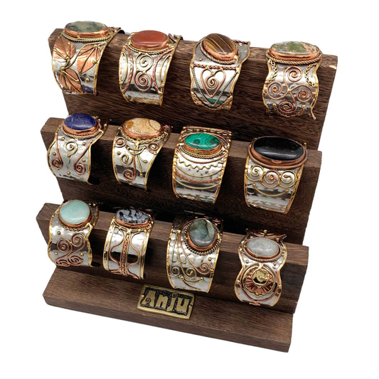 Anju Jewelry - Metal Cuffs w/Semiprecious Stone