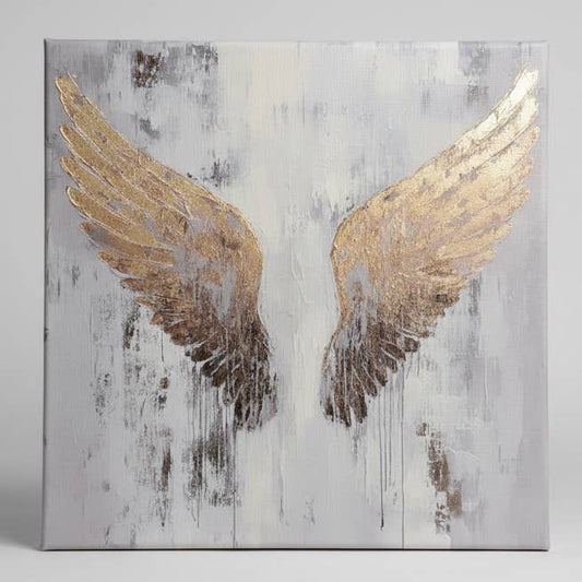 Angel wings canvas art print, religious home decor
