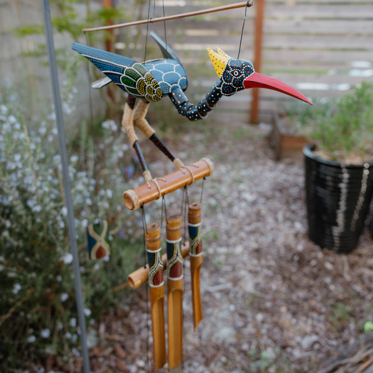 Abby Bobbing Head Bamboo Wind Chime