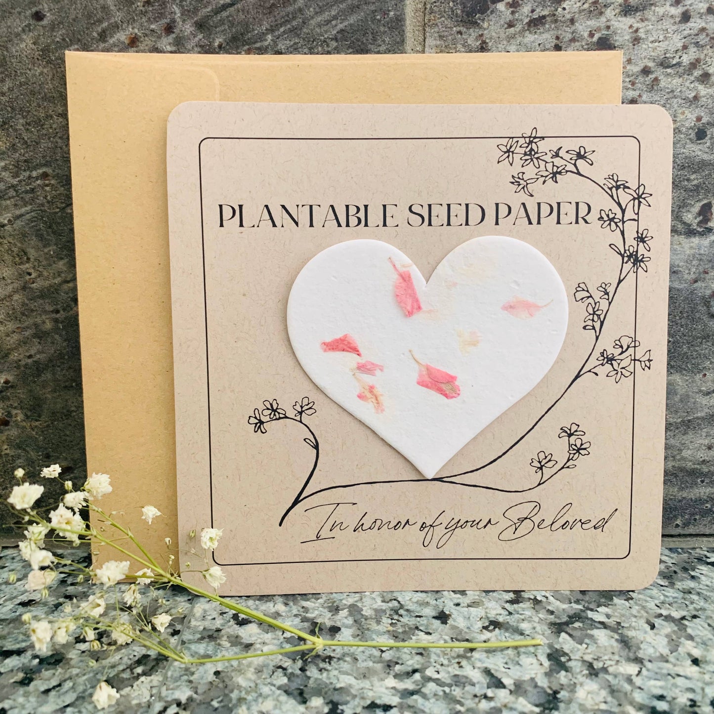 Plantable Seed Paper - Memorial, Sympathy, Tribute