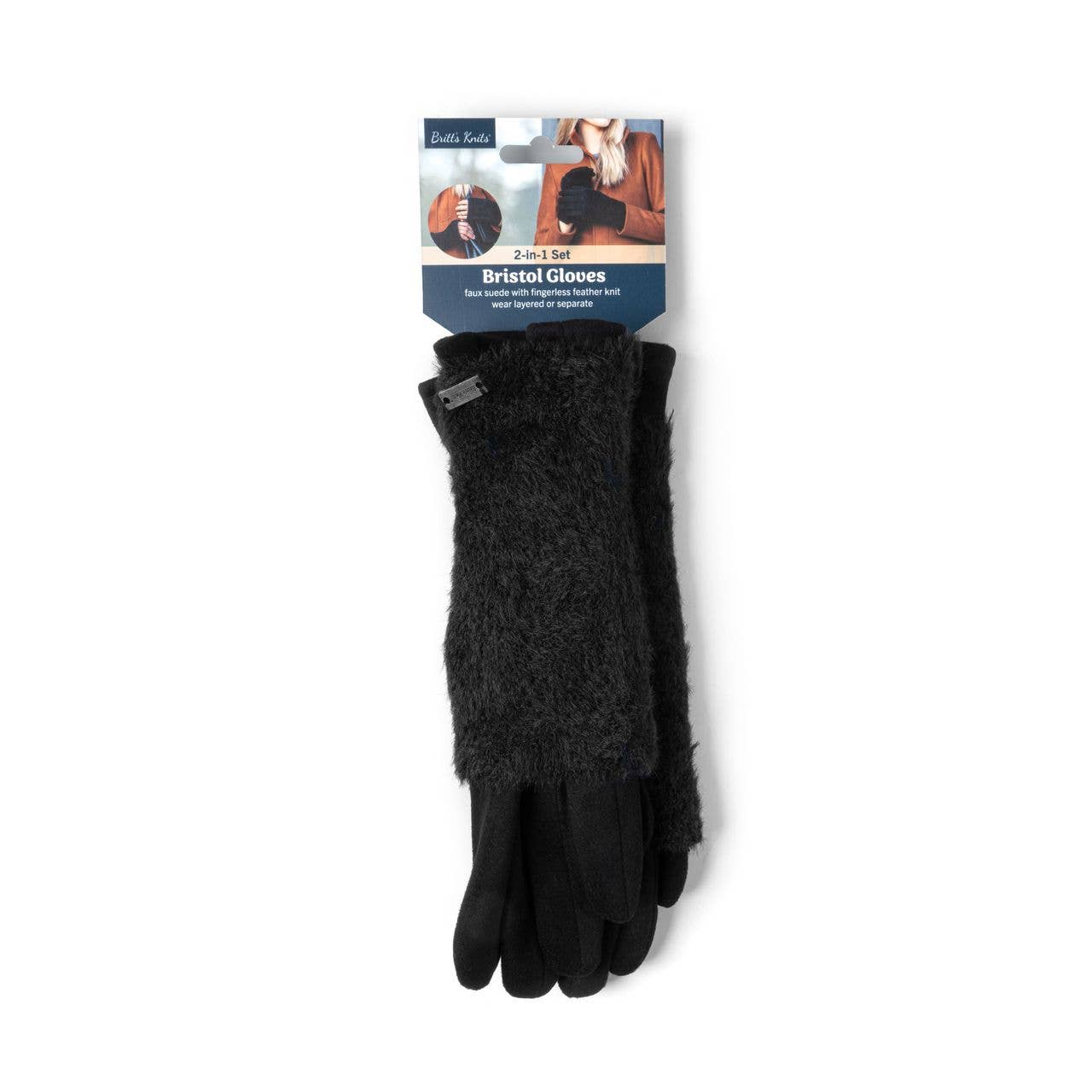 Britt’s Knits Bristol 2-in-1 Fingerless Gloves Open Stock