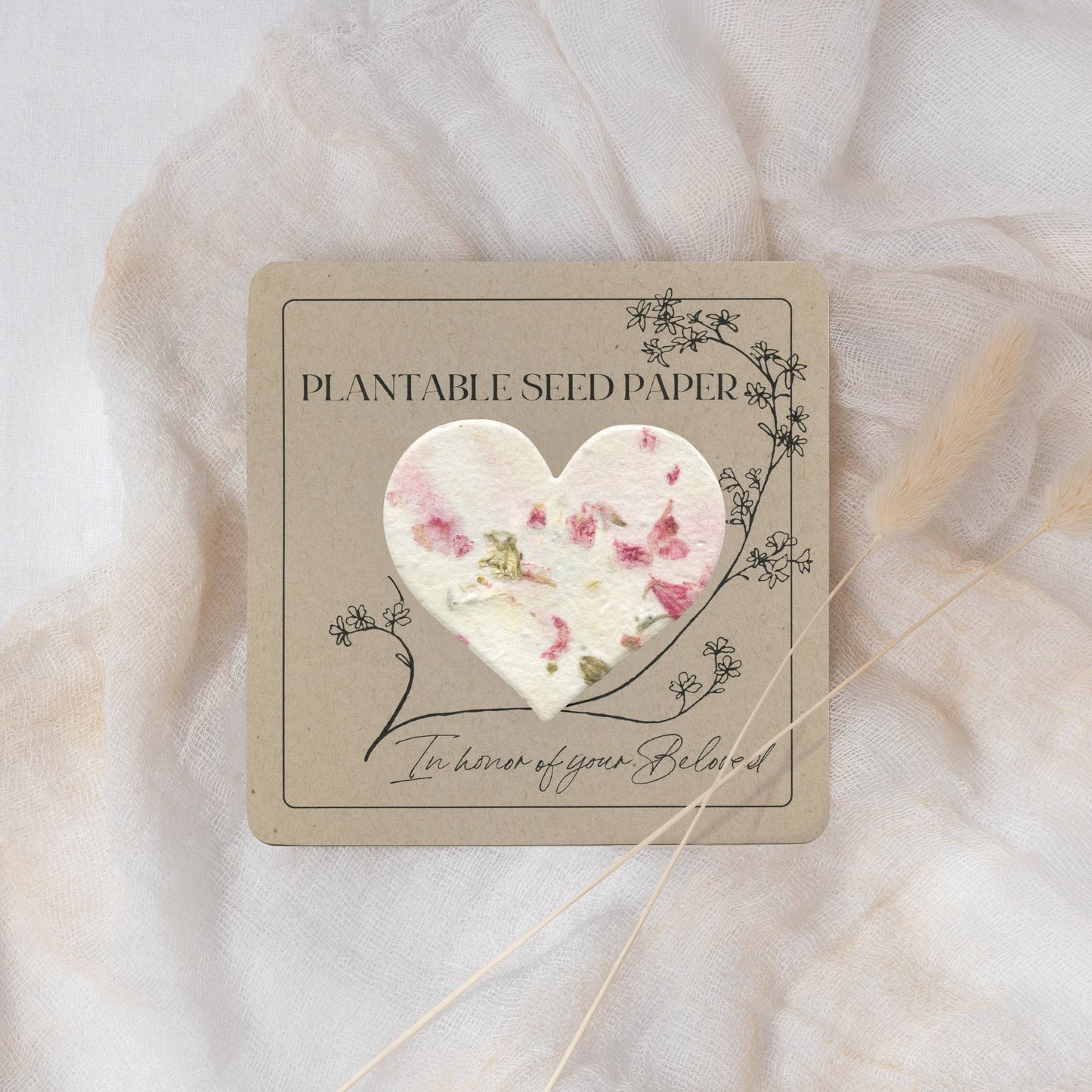 Plantable Seed Paper - Memorial, Sympathy, Tribute