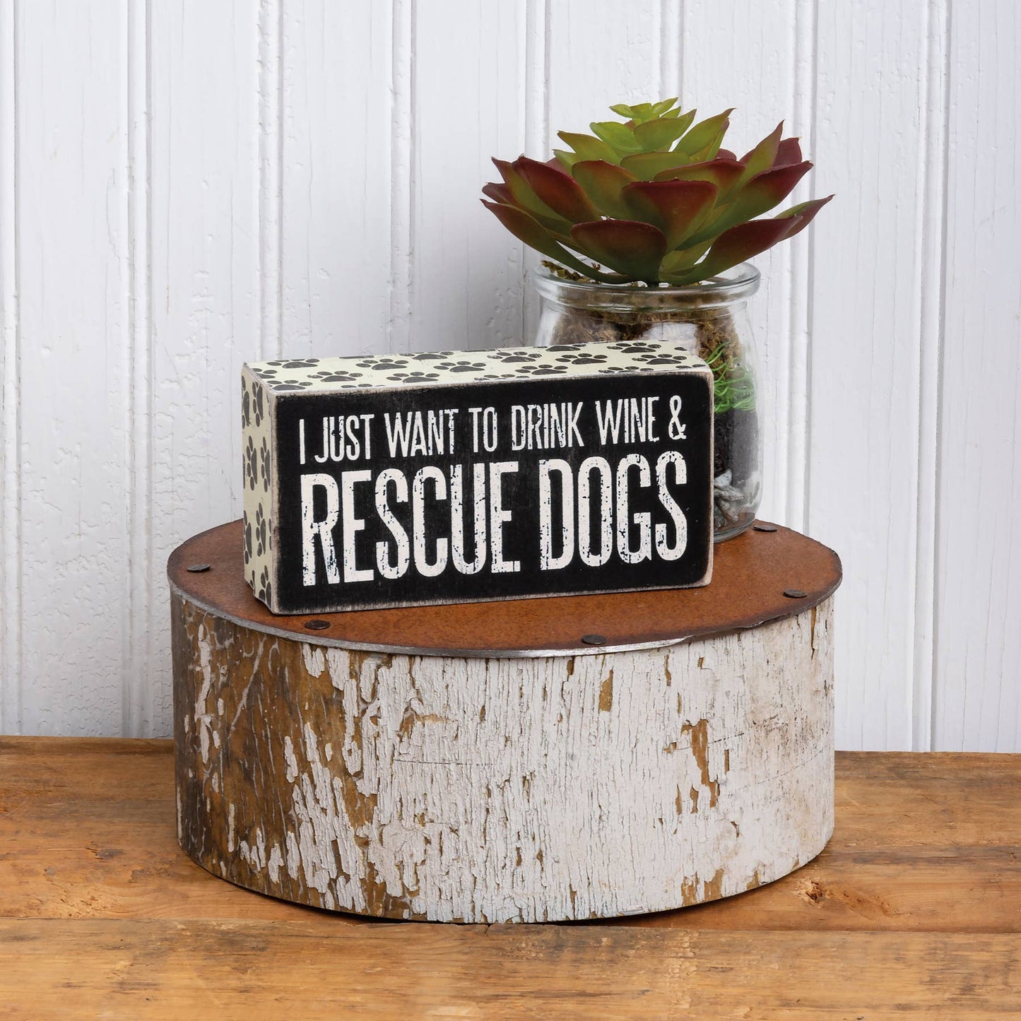 Rescue Dogs Box Sign