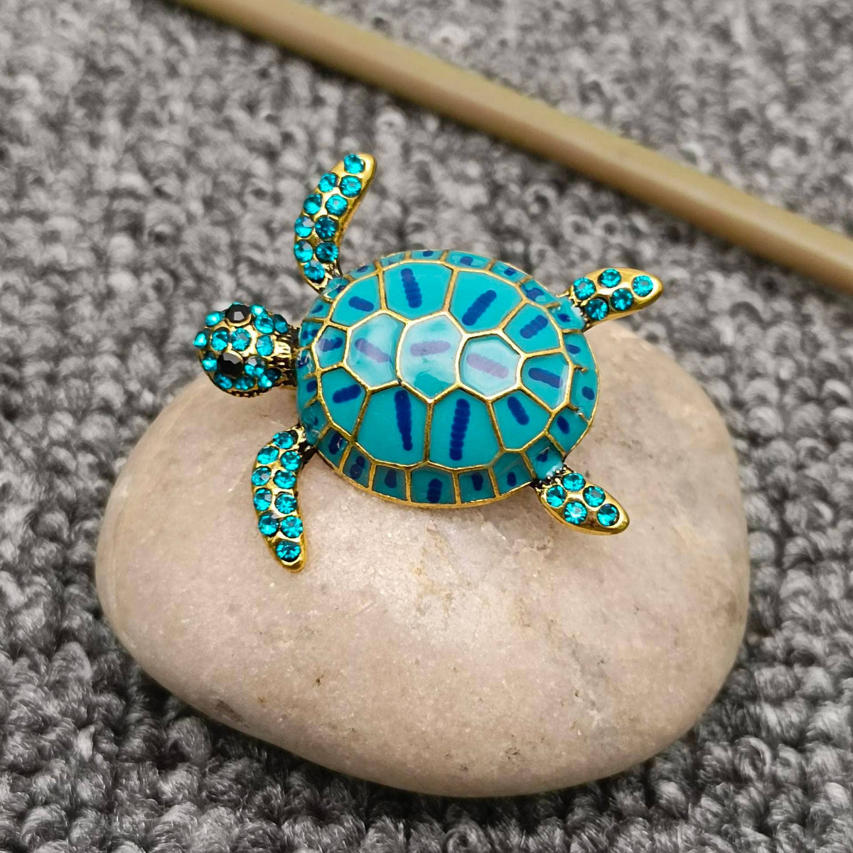 Enamel Turtle Brooch