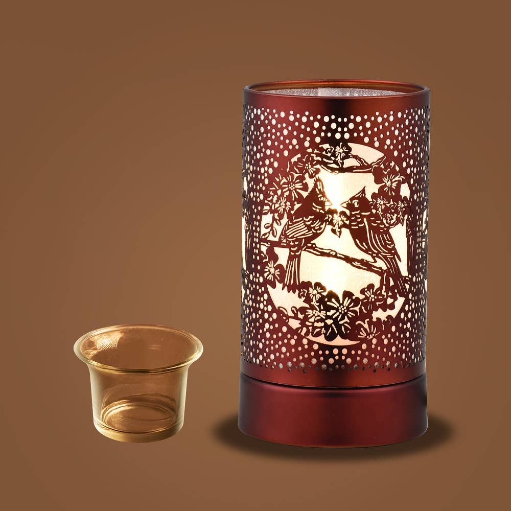 7" Touch lamp/Oil burner/Wax warmer- Cardinals