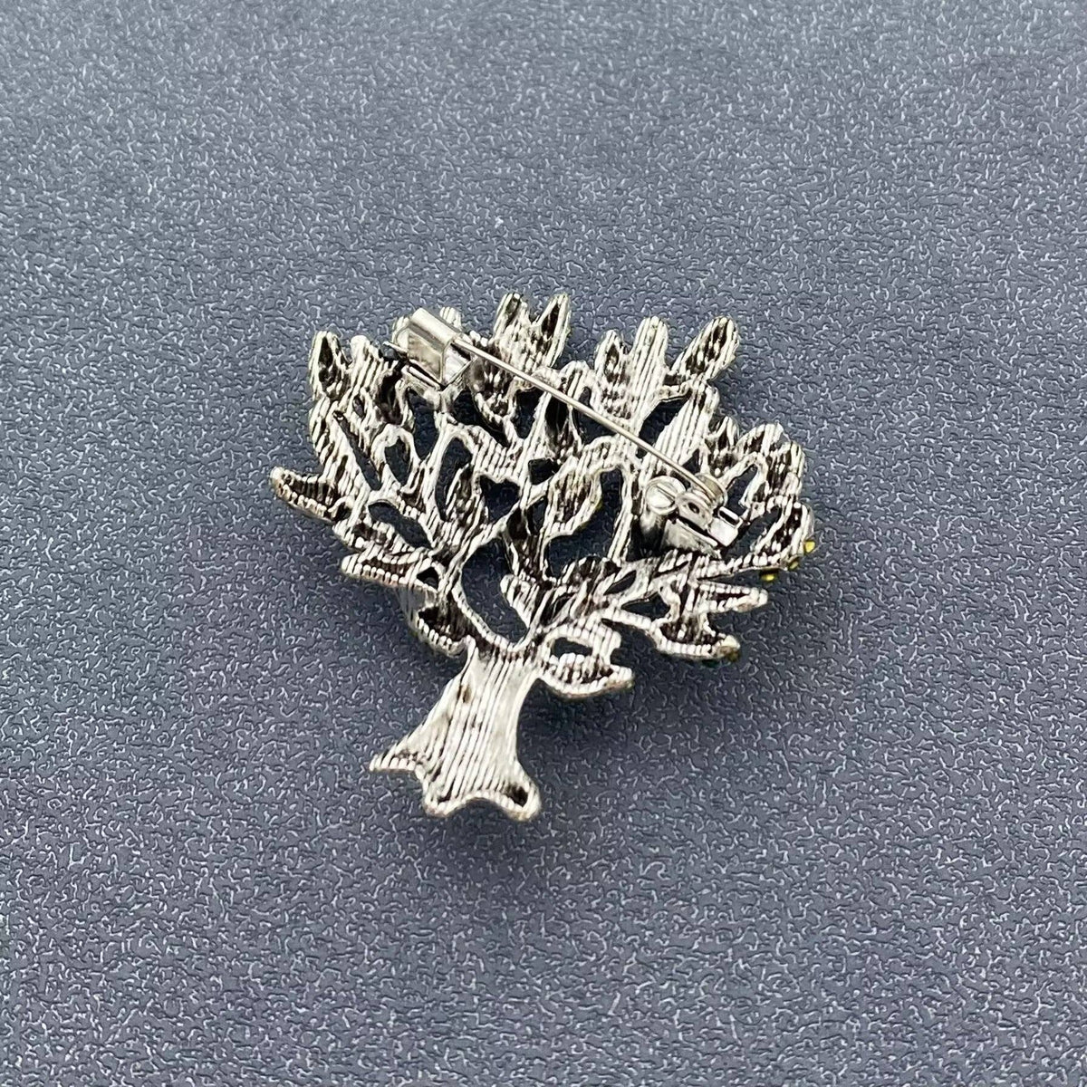 Rhinestone Tree Brooch