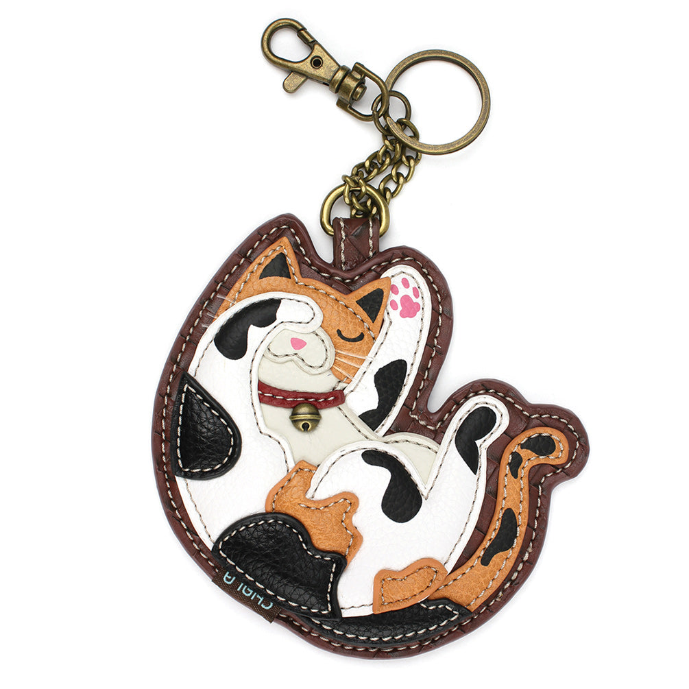 CHALA Calico Cat Key Fob, Purse Charm Calico