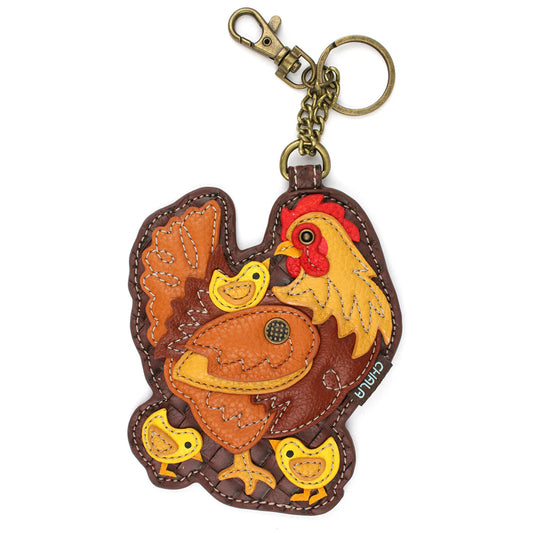 CHALA Hen and Chicks Key Fob, Purse Charm