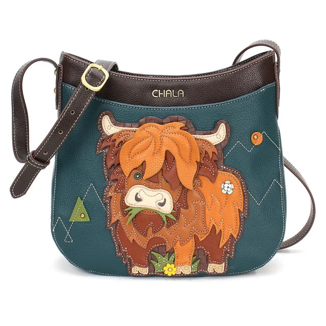 CHALA Highland Cow Crescent Crossbody