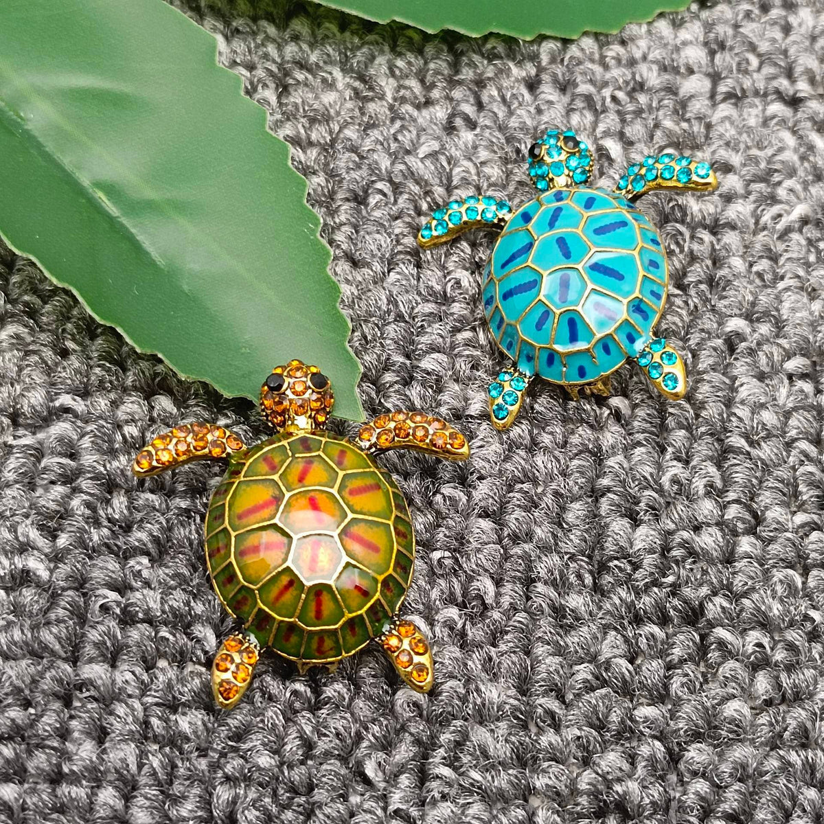 Enamel Turtle Brooch