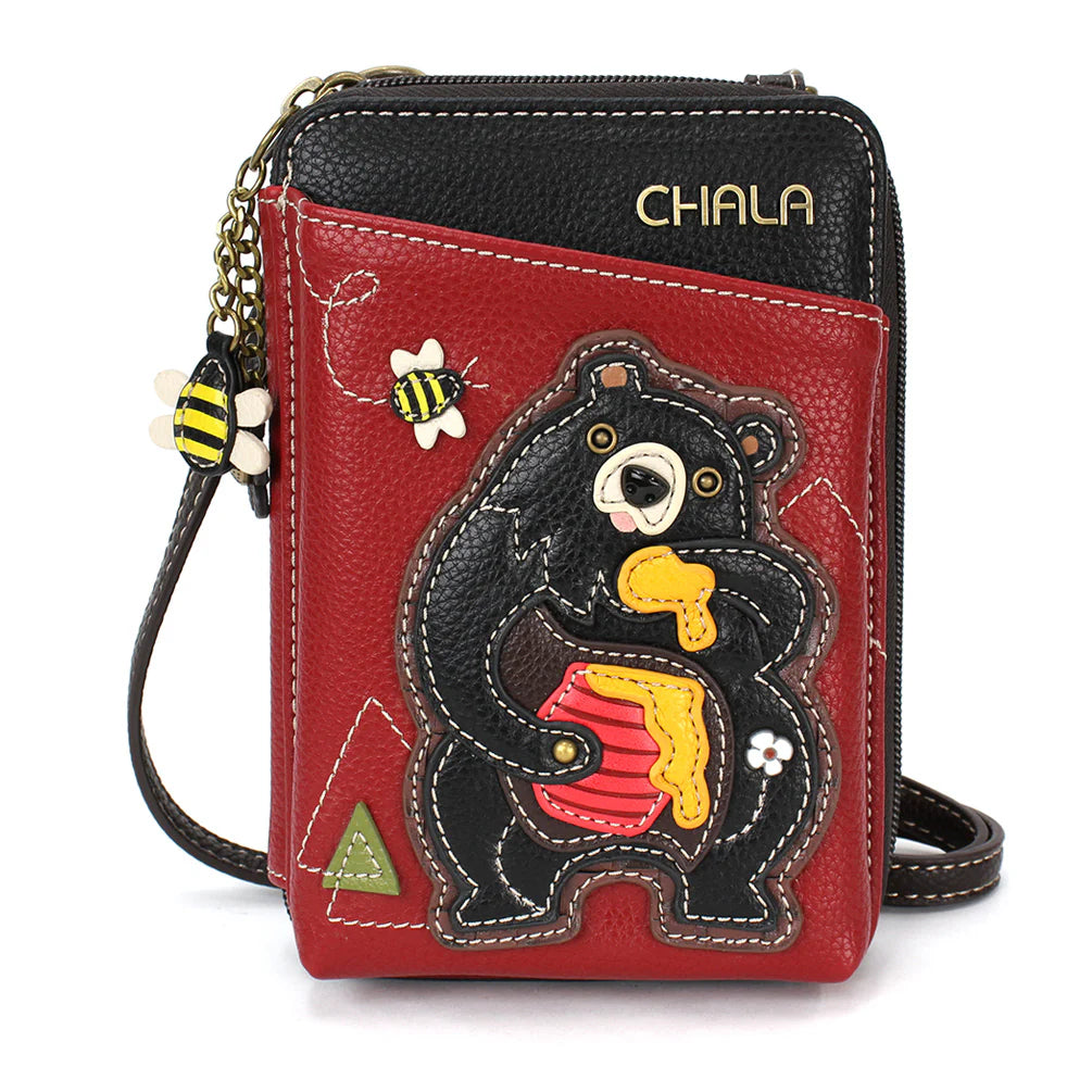 CHALA Crossbody Cell Phone Case Wallet - Bear with Honey