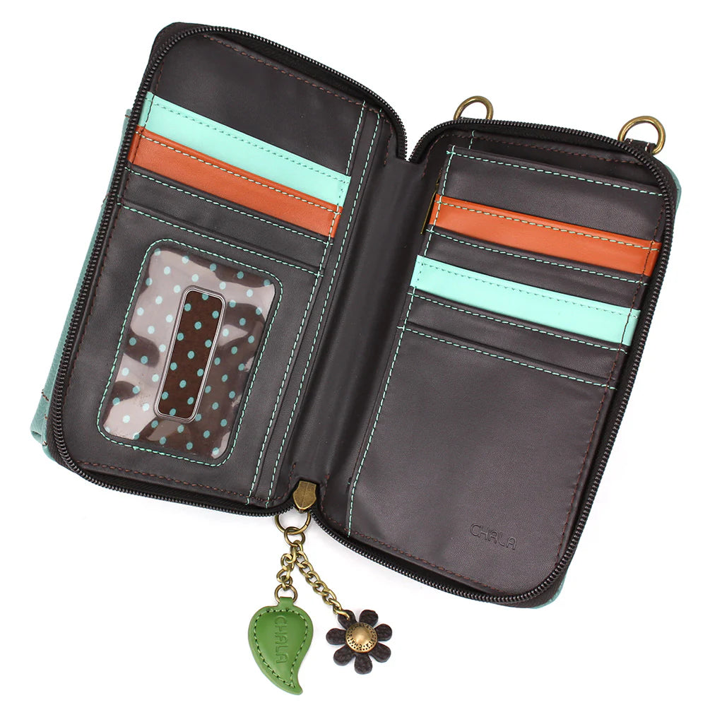 CHALA Crossbody Cell Phone Case Wallet - Highland Cow