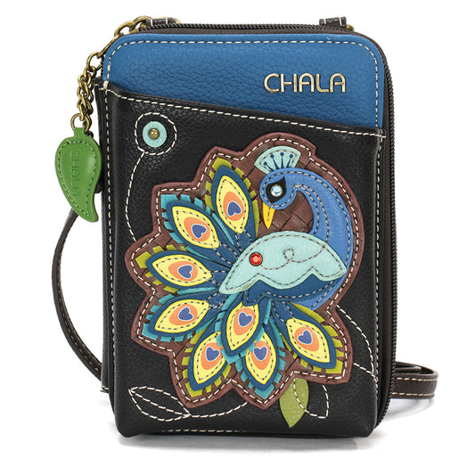 CHALA Crossbody Cellphone Case Wallet - Peacock