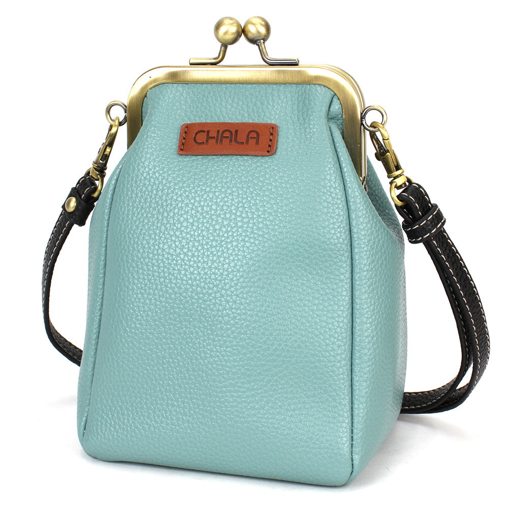 CHALA - Kisslock Cellphone Crossbody - Black Cat