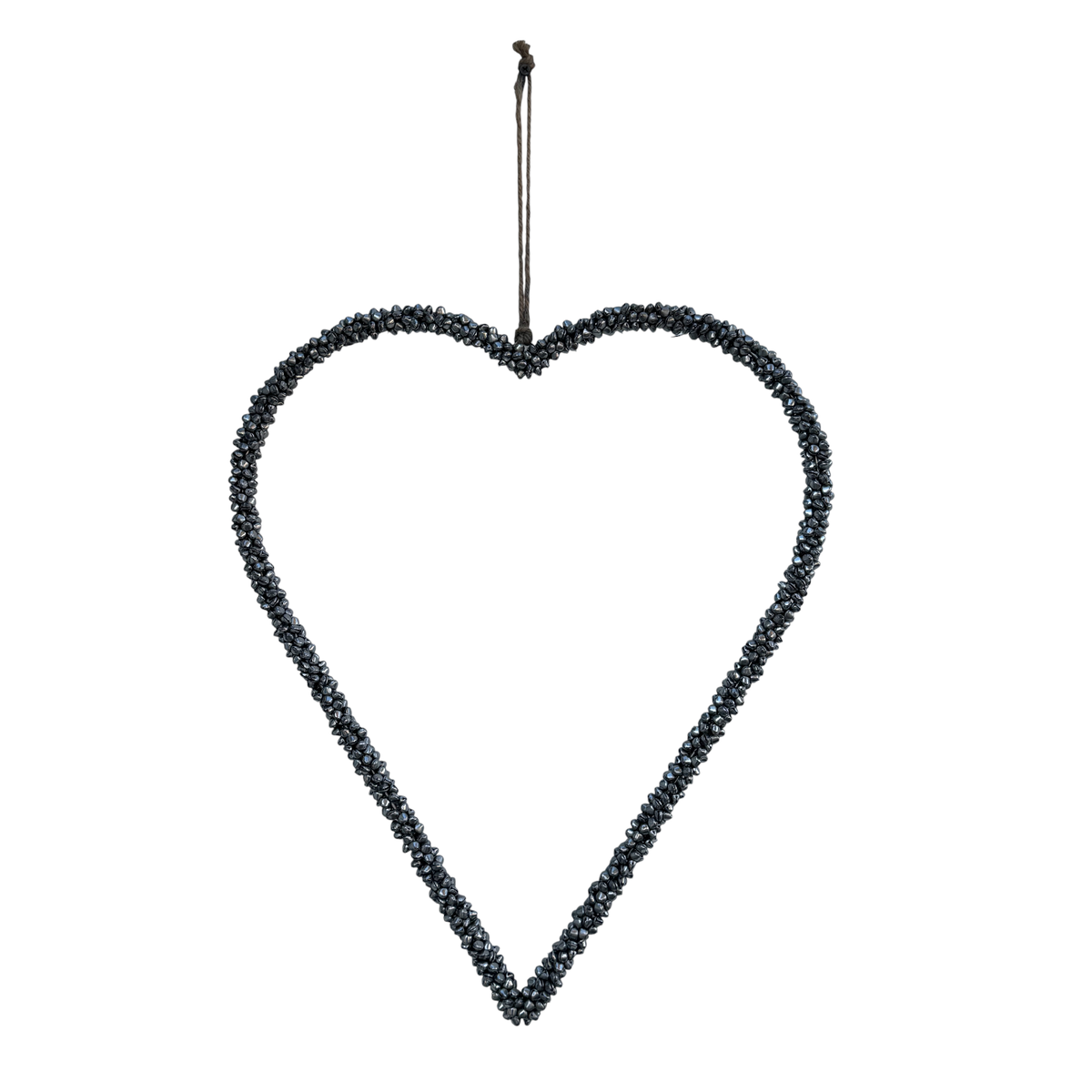 Hanging Jingle Bell Nickel-Plated Heart Wreath-Garden Bell