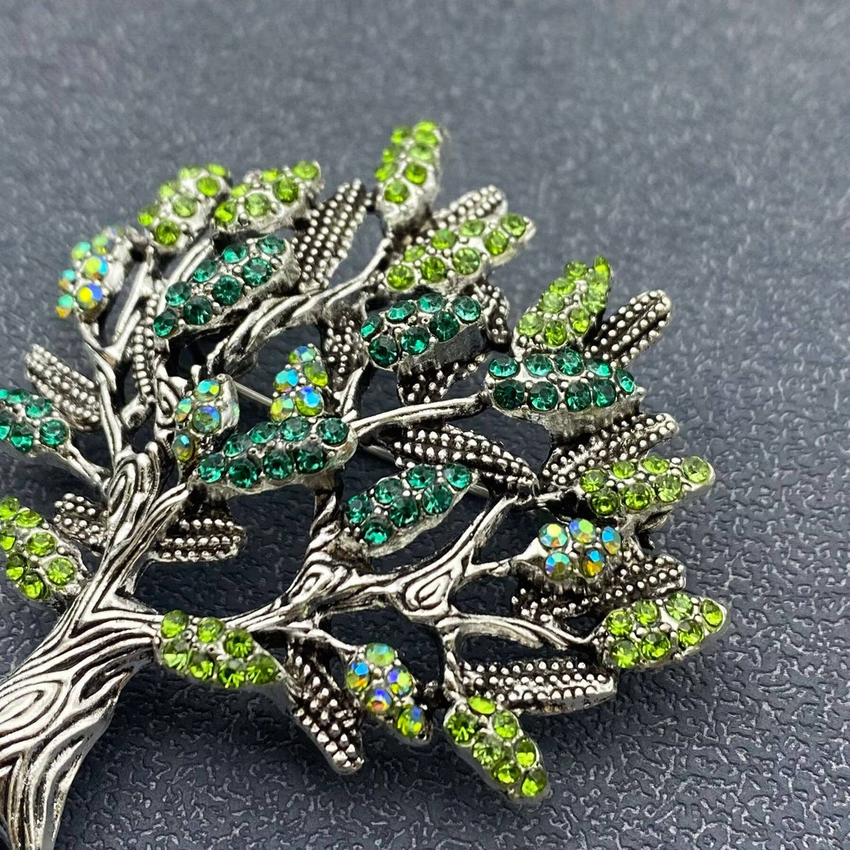 Rhinestone Tree Brooch