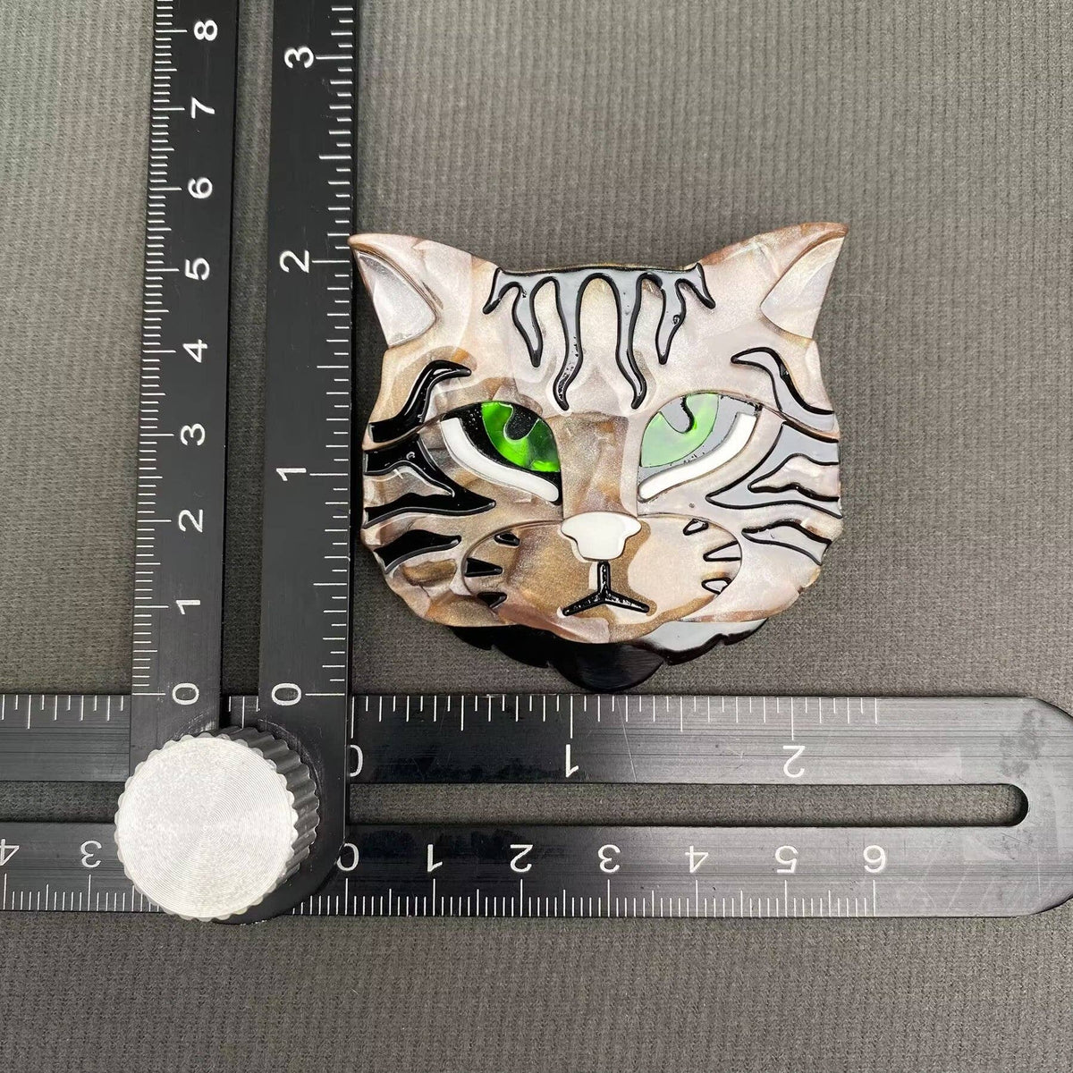 Cat's Head Acrylic Brooch