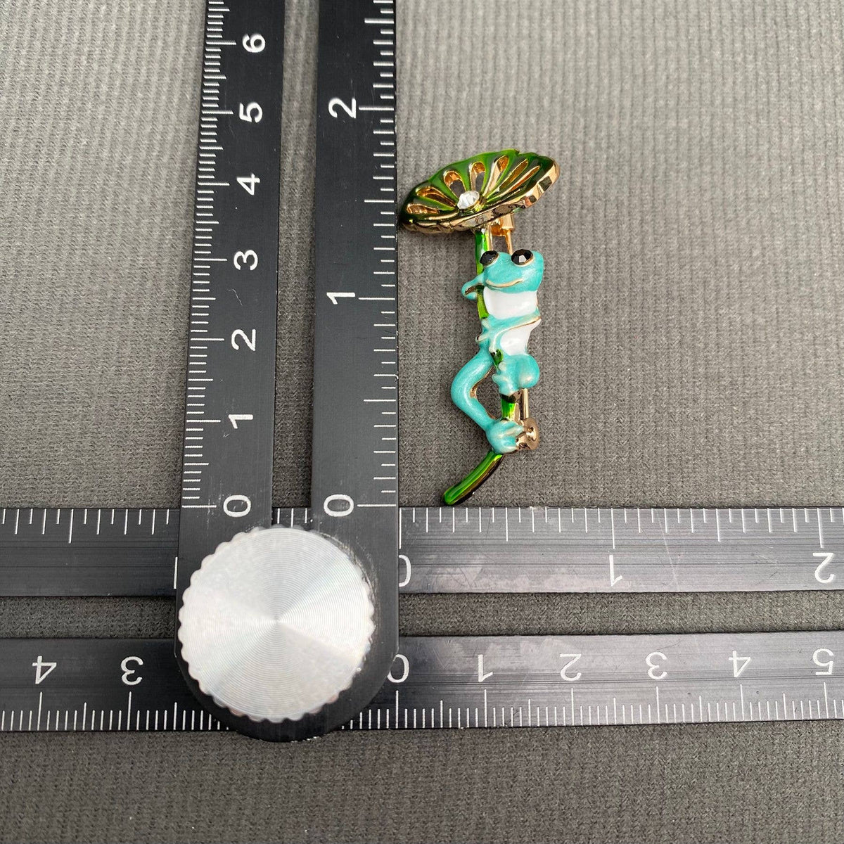 Enamel Frog Brooch