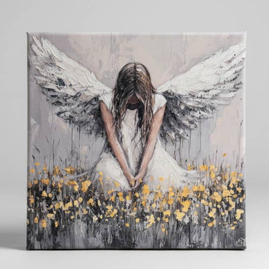 Angel canvas art print,  spiritual home decor, wall decor
