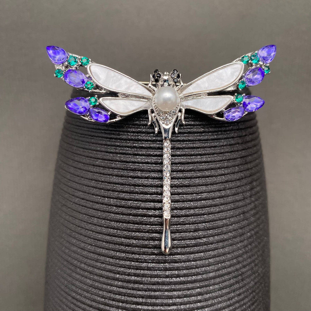 Rhinestone Dragonfly Brooch