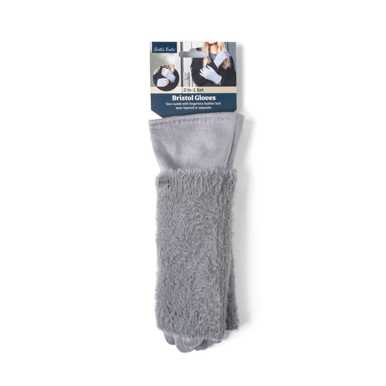 Britt’s Knits Bristol 2-in-1 Fingerless Gloves Open Stock