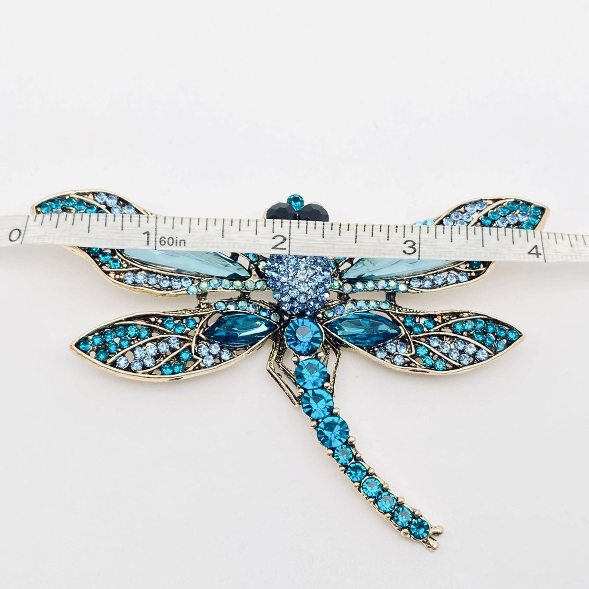 Rhinestone Glass Drill Dragonfly Brooch, Clothes Pin