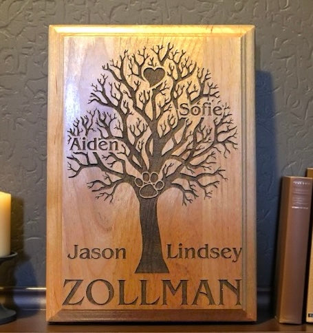 Custom Family Tree Pet Plaque