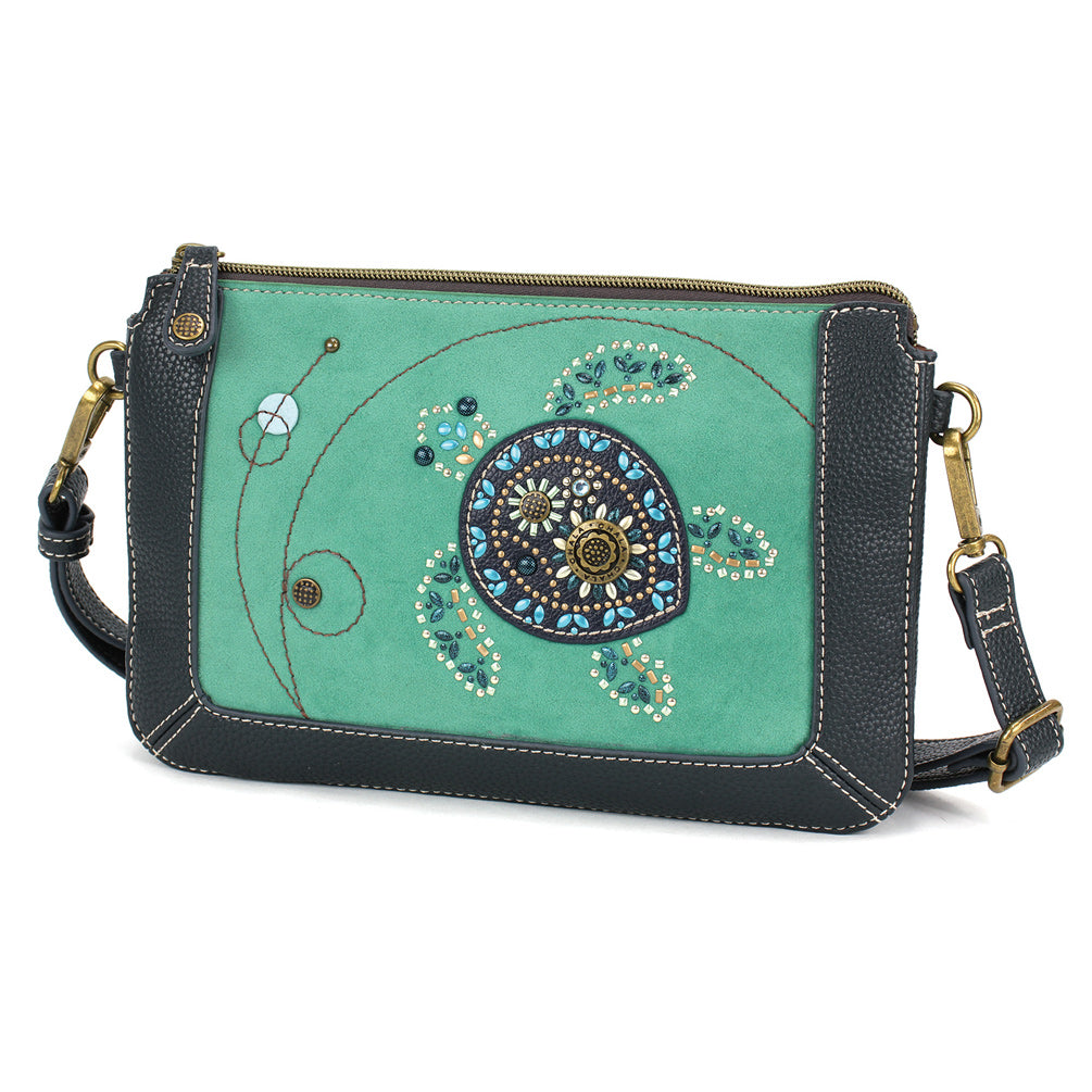 CHALA Dazzled Zip Pouch Crossbody - Sea Turtle