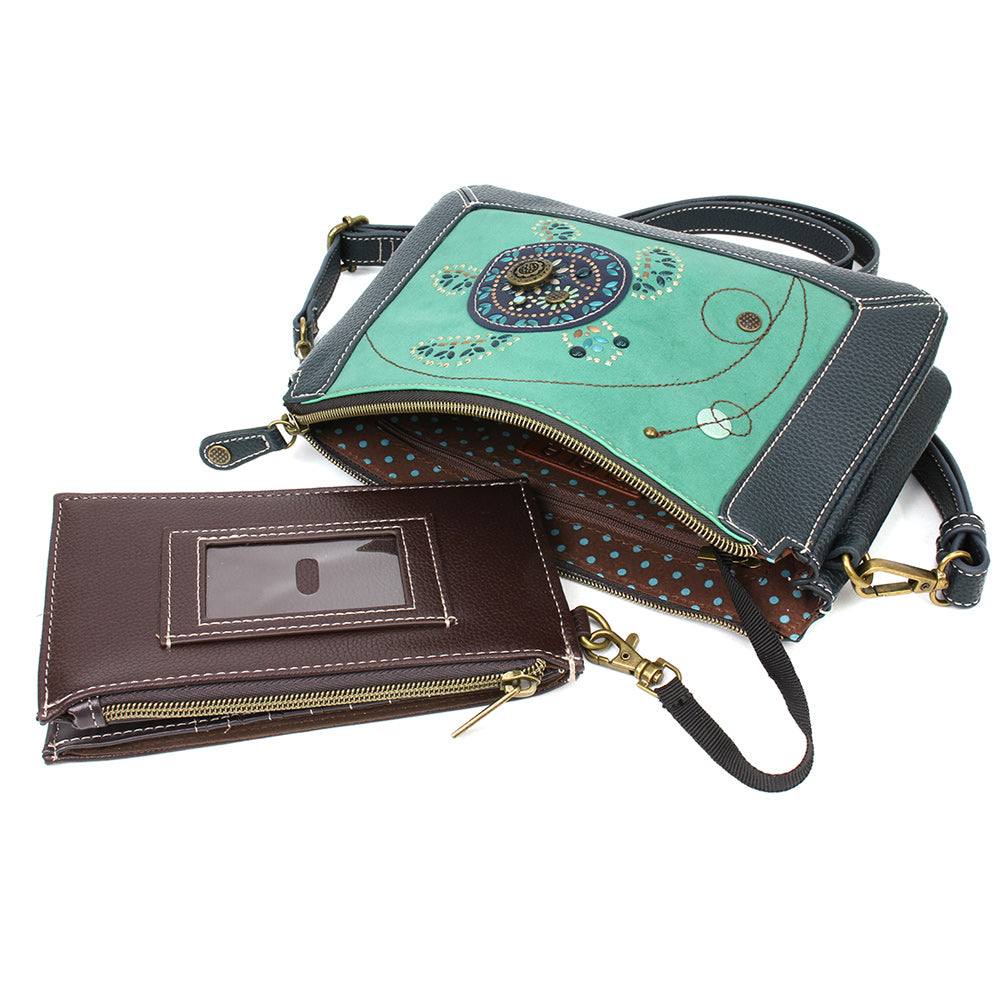 CHALA Dazzled Zip Pouch Crossbody - Sea Turtle