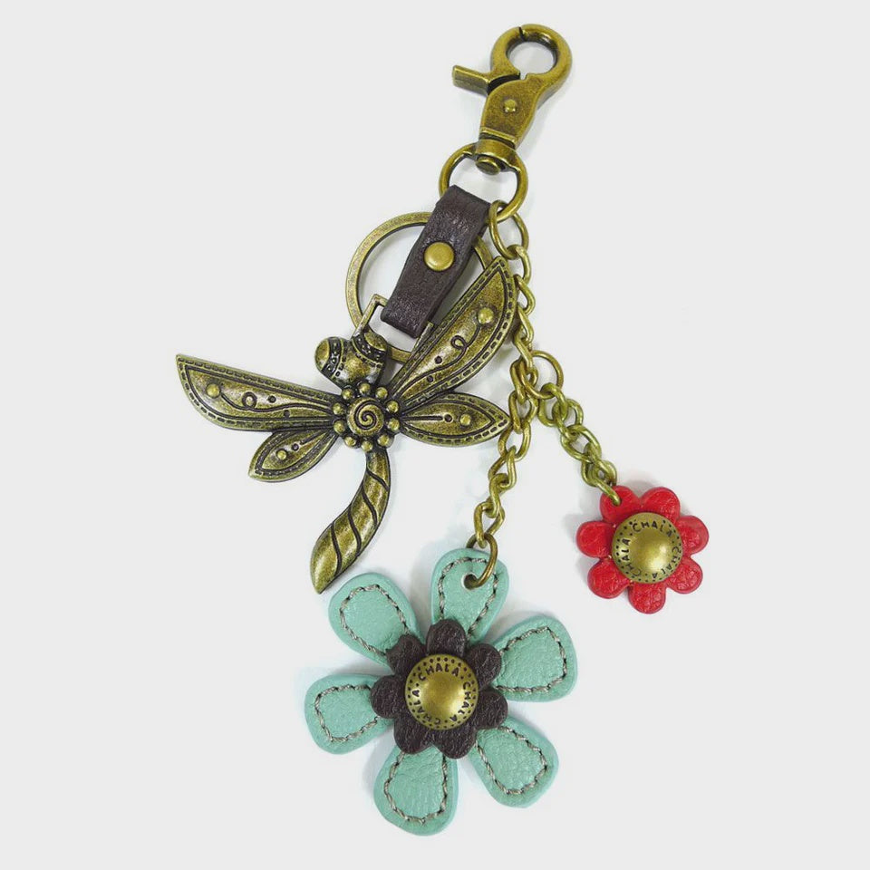 CHALA Metal Keychain, Purse Charm Dragonfly