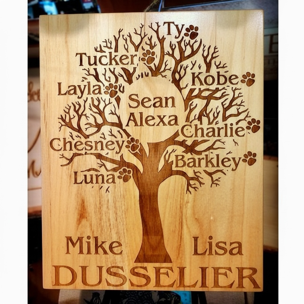 Custom Family Tree Pet Plaque
