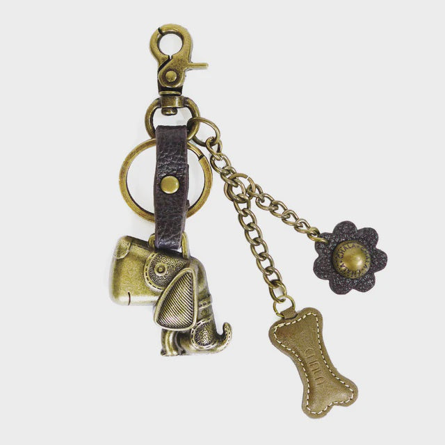 CHALA Metal Keychain, Purse Charm Dog
