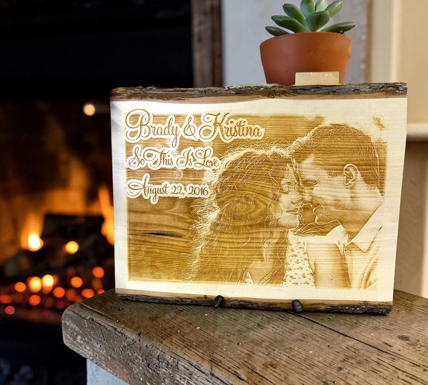 Wedding Picture Wooden Photo Plaque