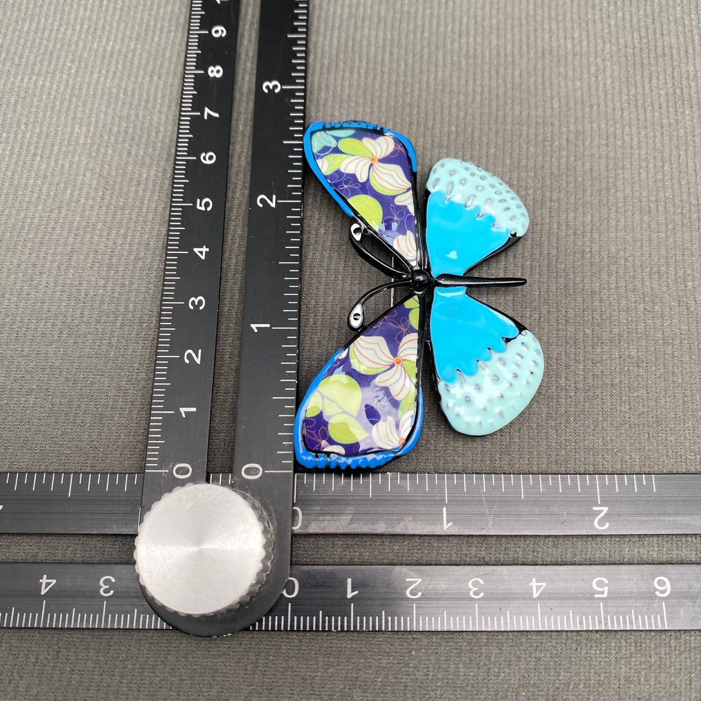 Colored Enamel Butterfly Brooch