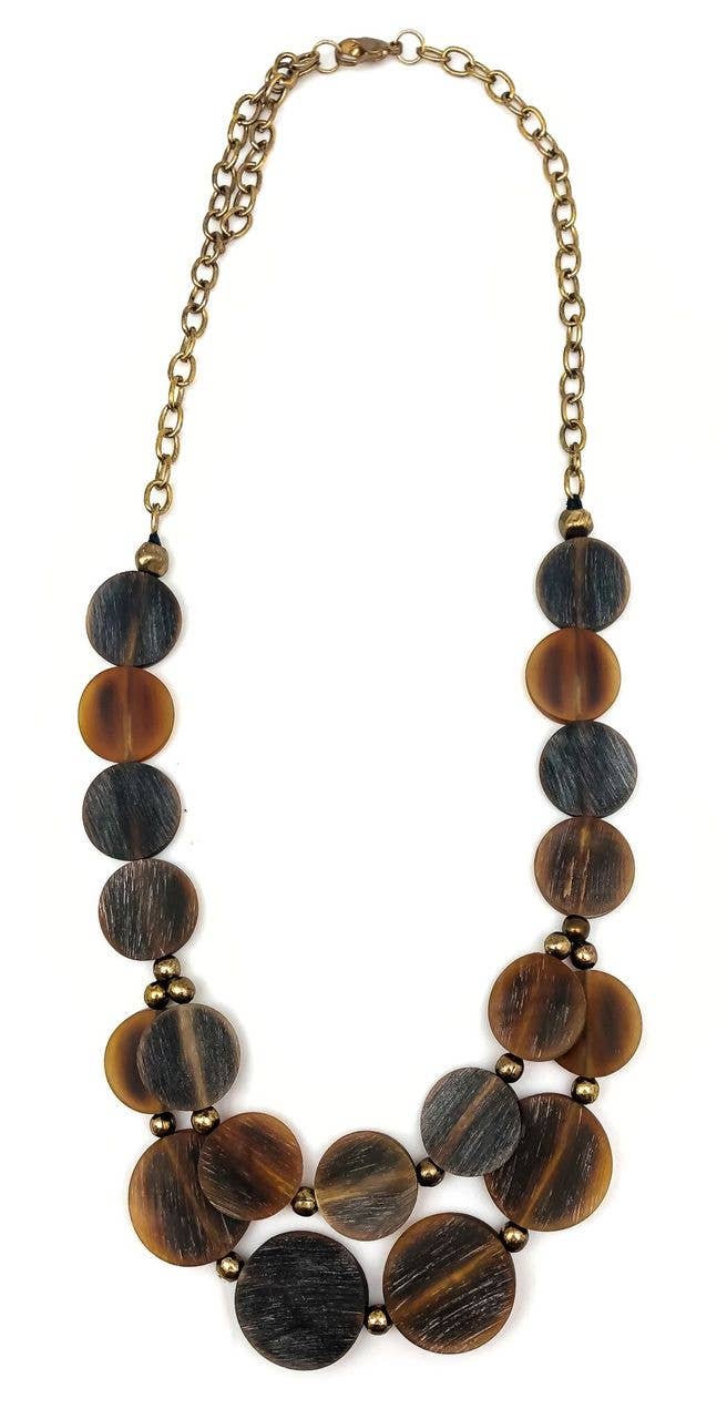 Omala Autumn Neutrals Collection Necklace - Discs Necklace