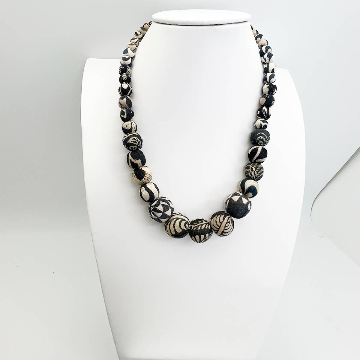 Aasha Cascade Monochrome Beaded & Handcrafted Necklace