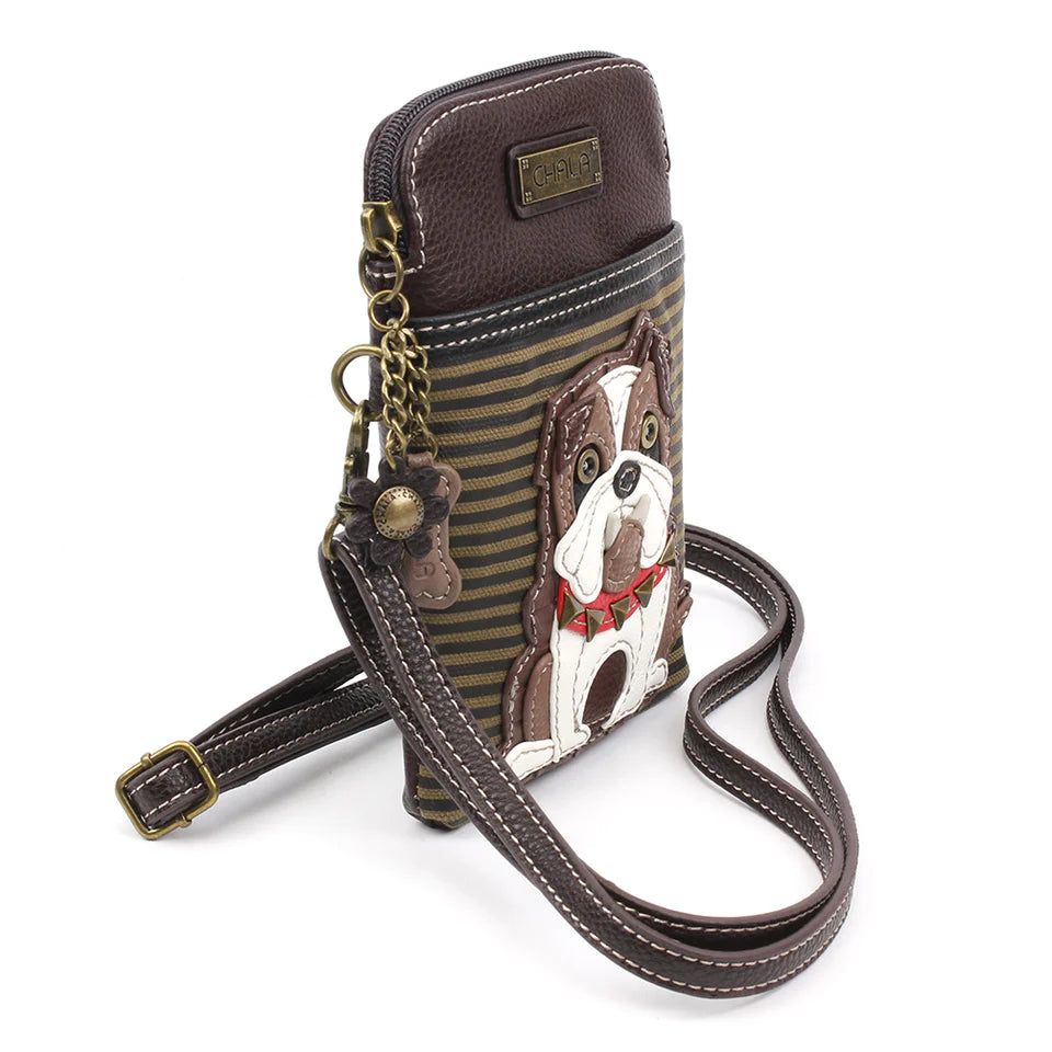 CHALA English Bulldog Cell Phone Crossbody Shoulderbag | Enchanted Memories