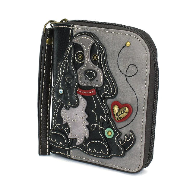 CHALA Black Cocker Spaniel Dog Wallet
