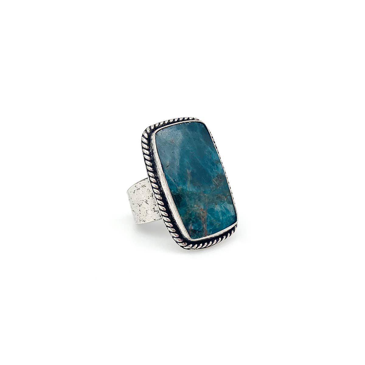 Handcrafted Kashi Semiprecious Stone Ring - Apatite