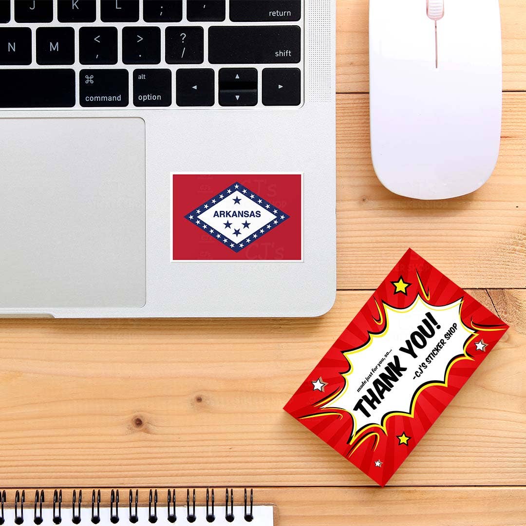 Arkansas AR State Flag Sticker Vinyl Decal