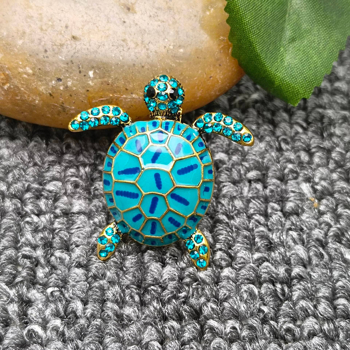 Enamel Turtle Brooch