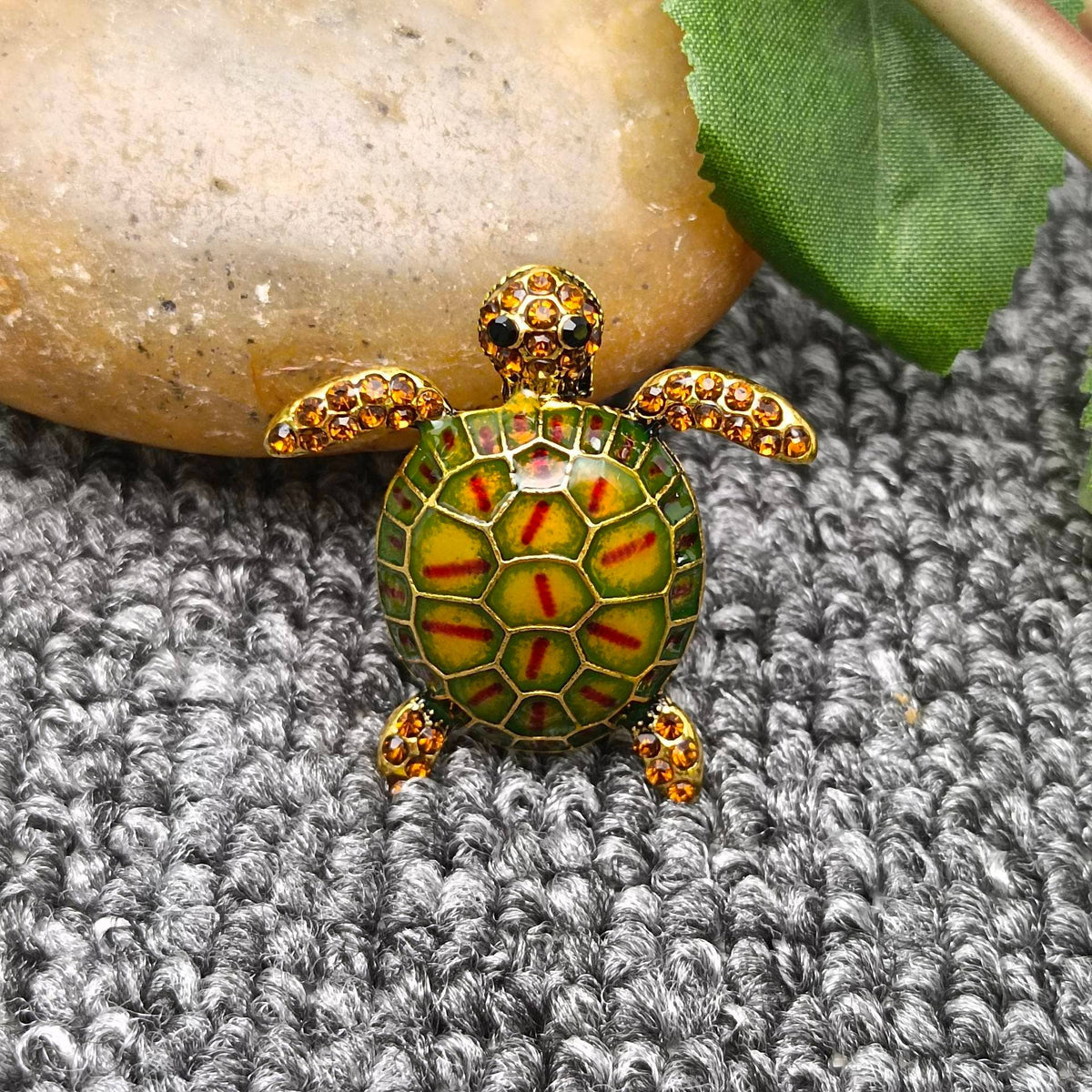 Enamel Turtle Brooch