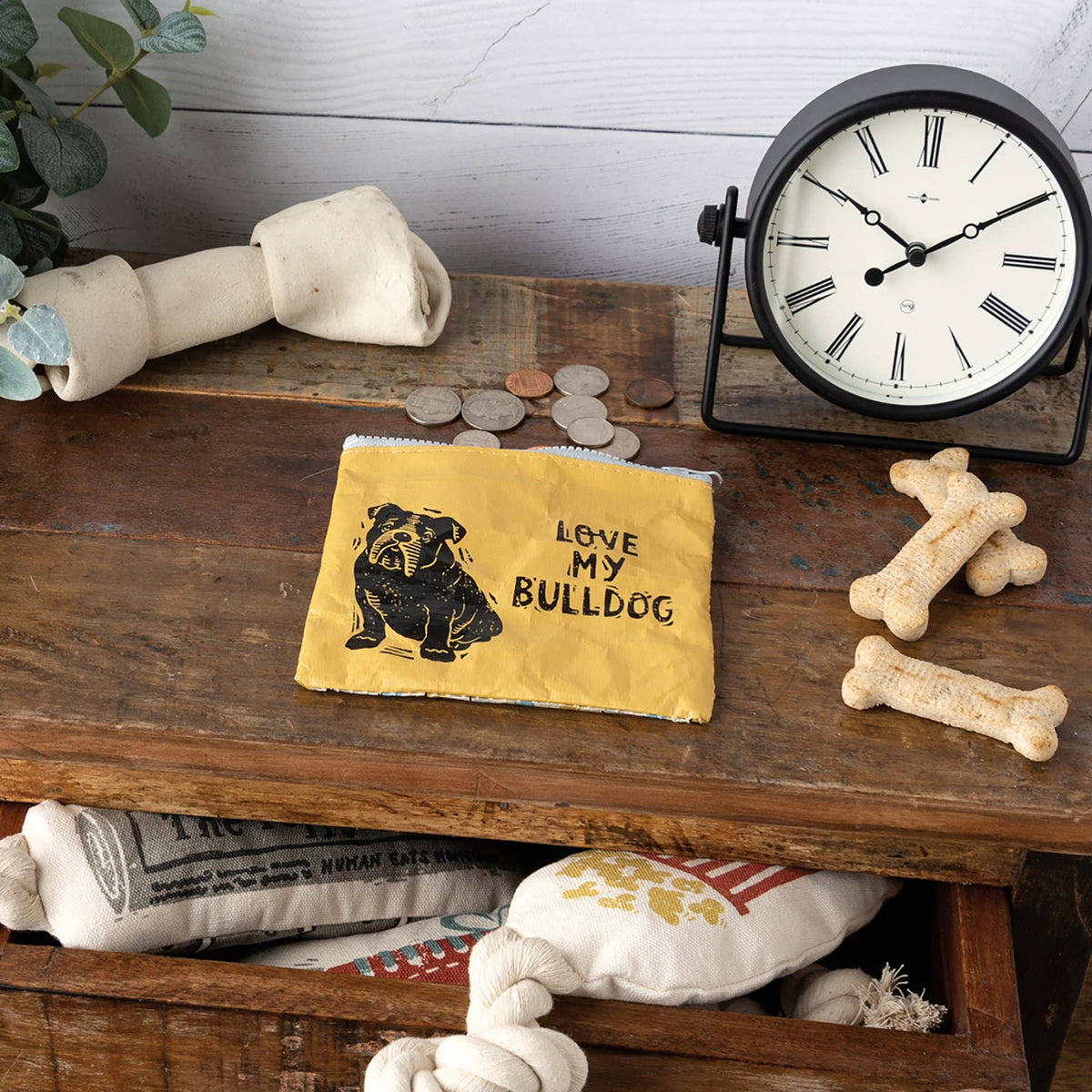 Love My Bulldog Zipper Wallet