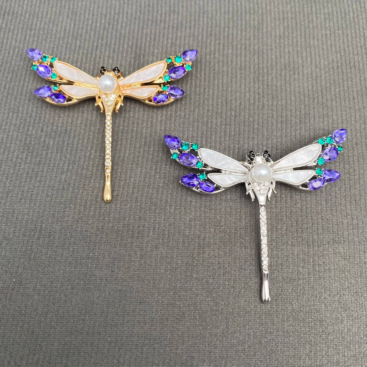 Rhinestone Dragonfly Brooch