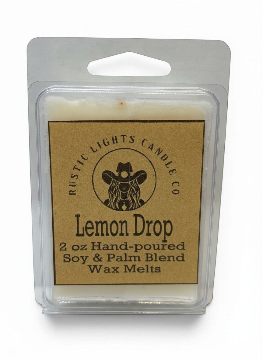 Enchanted Memories, Custom Engraving & Unique Gifts 2oz Lemon Drop hand-poured soy and palm blend wax melts in clamshell