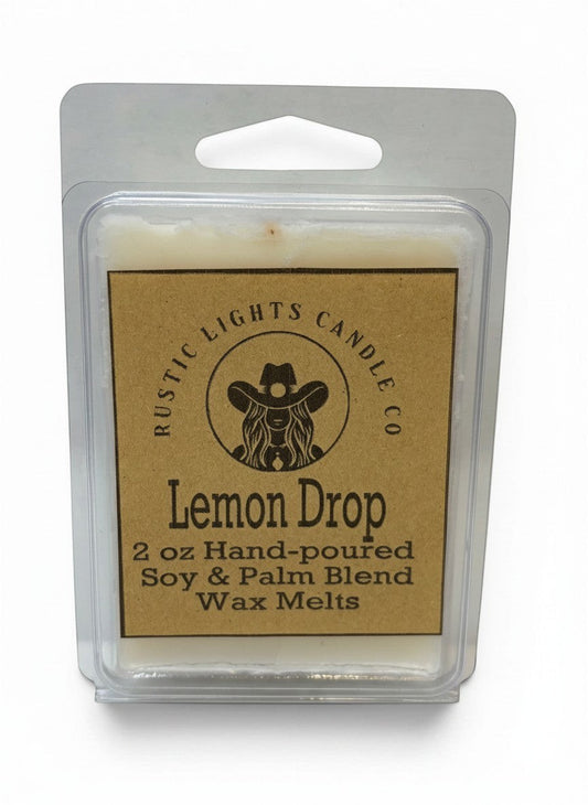 Enchanted Memories, Custom Engraving & Unique Gifts 2oz Lemon Drop hand-poured soy and palm blend wax melts in clamshell